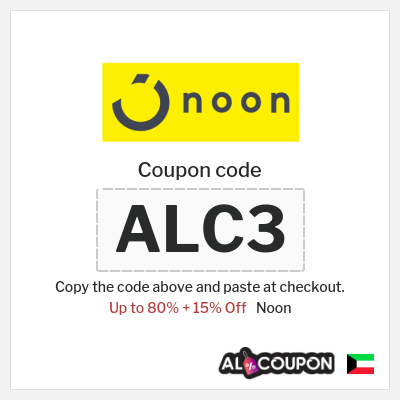 Coupon for Noon (ALC3) Up to 80% + 15% Off