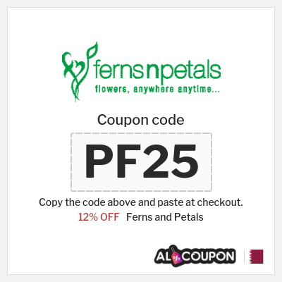 Coupon discount code for Ferns and Petals 12% Coupon Code
