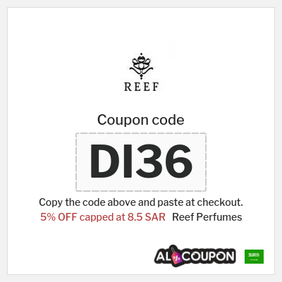 Coupon discount code for Reef Perfumes 5% Promo Codes