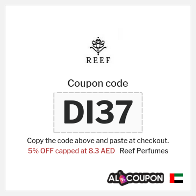 Coupon for Reef Perfumes (DI37) 5% OFF capped at 8.3 AED
