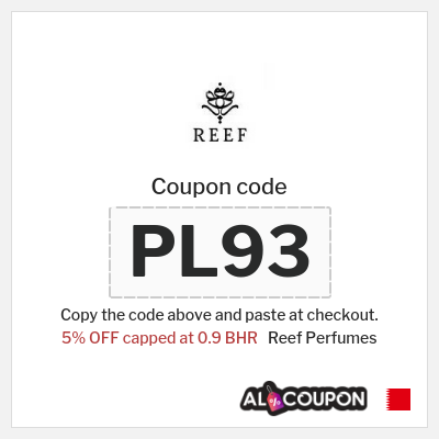 Reef Perfumes Coupon (PL93) Reef Perfumes coupon code Bahrain