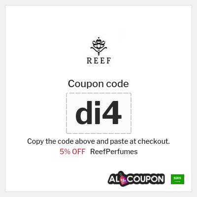 Coupon for ReefPerfumes (di4) 5% OFF