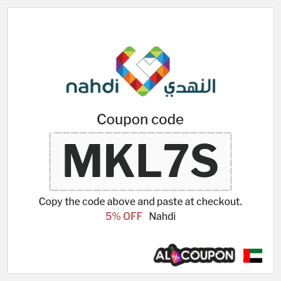 Coupon for Nahdi (MKL7S) 5% OFF