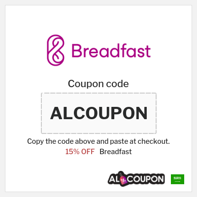 Coupon discount code for Breadfast 15% Discounts