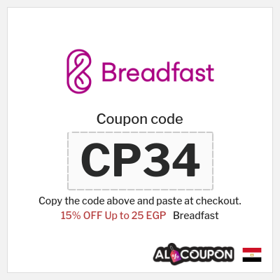 Breadfast Coupon (CP34) Breadfast Coupon Code Egypt