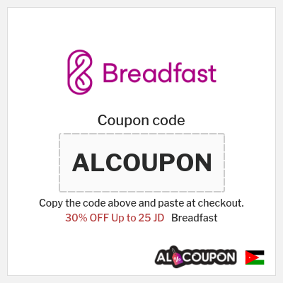 Breadfast Coupon (ALCOUPON) Breadfast Coupon Code Jordan