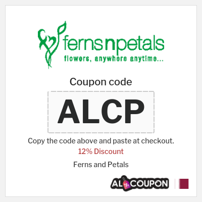 Coupon for Ferns and Petals (ALCP) 12% Discount