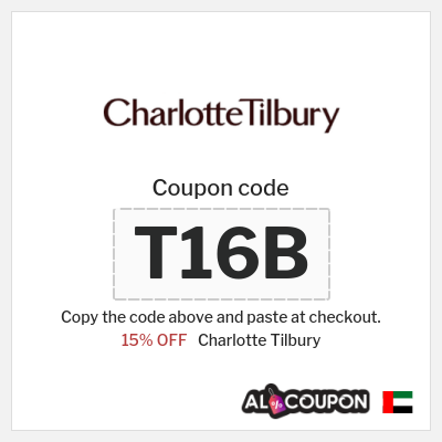 Coupon discount code for Charlotte Tilbury 15% OFF