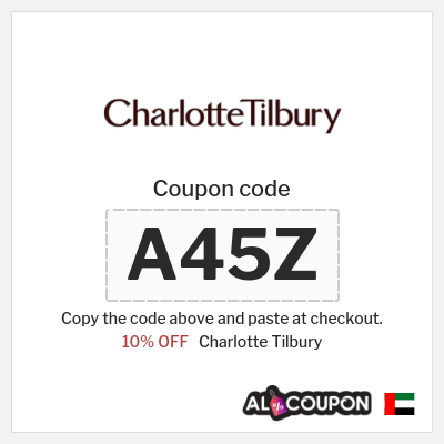 Coupon discount code for Charlotte Tilbury 10% OFF