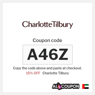 Coupon discount code for Charlotte Tilbury 15% OFF