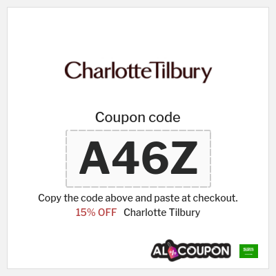 Coupon discount code for Charlotte Tilbury 15% OFF