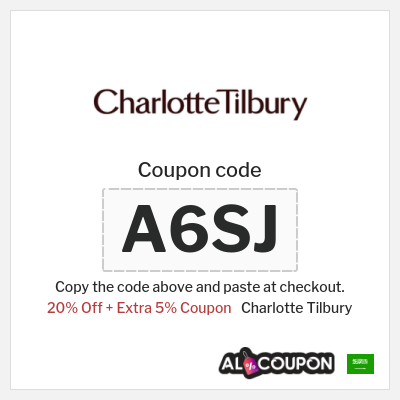 Coupon for Charlotte Tilbury (A6SJ) 20% Off + Extra 5% Coupon