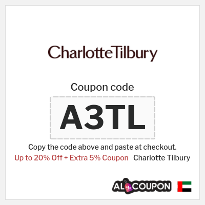 Coupon for Charlotte Tilbury (A3TL) Up to 20% Off + Extra 5% Coupon