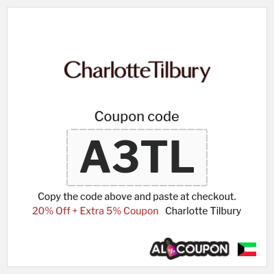 Coupon for Charlotte Tilbury (A3TL) 20% Off + Extra 5% Coupon