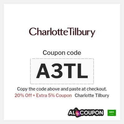 Coupon for Charlotte Tilbury (A1N5) 20% Off + Extra 5% Coupon