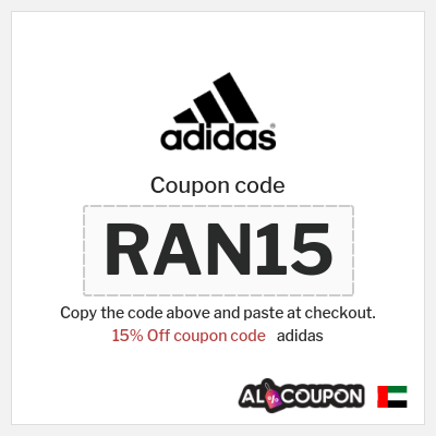 Coupon for adidas (RAN15) 15% Off coupon code