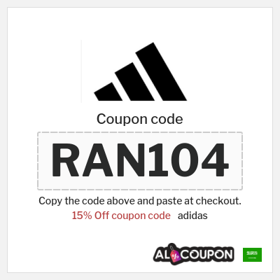 Coupon for adidas (RAN104) 15% Off coupon code