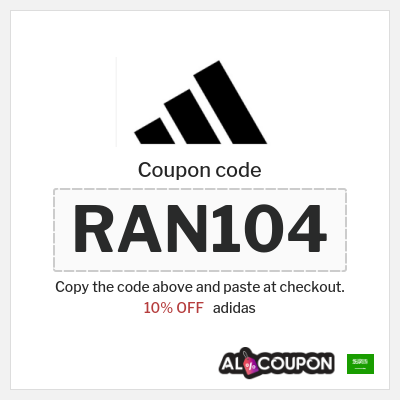 Coupon for adidas (RAN104) 10% OFF