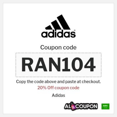 Coupon for Adidas (RAN104) 20% Off coupon code