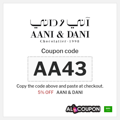 Coupon discount code for AANI & DANI 5% OFF Vouchers