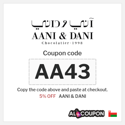 Coupon discount code for AANI & DANI 5% OFF Vouchers