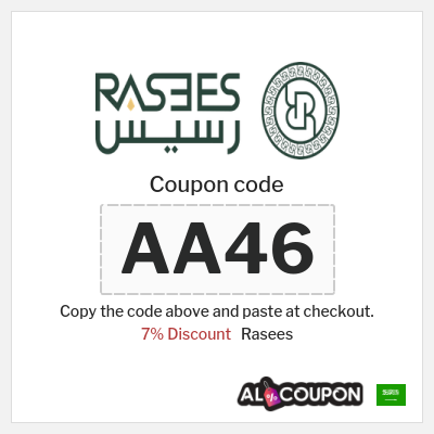 Coupon for Rasees (AA46) 7% Discount
