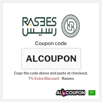 Coupon for Rasees (ALCOUPON) 7% Extra Discount