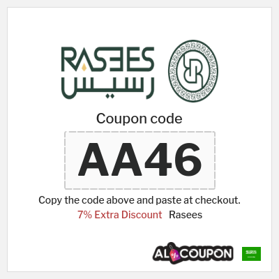 Coupon for Rasees (AA46) 7% Extra Discount