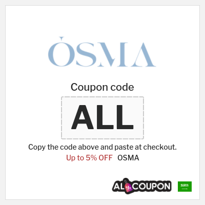 Coupon discount code for OSMA Up to 5% Coupons