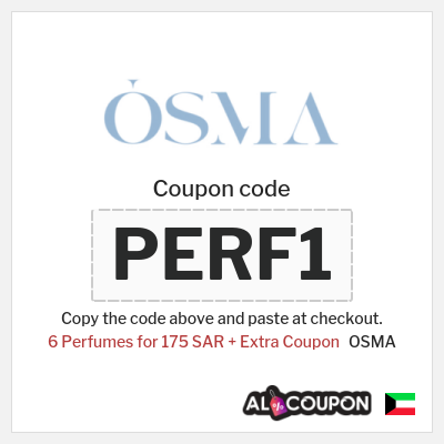 Coupon for OSMA (PERF1) 6 Perfumes for 175 SAR + Extra Coupon