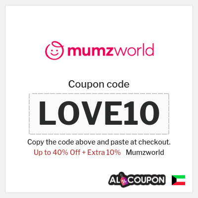Coupon for Mumzworld (LOVE10) Up to 40% Off + Extra 10%