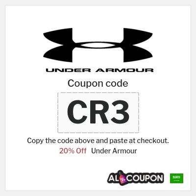 Coupon for Under Armour (CR3) 20% Off