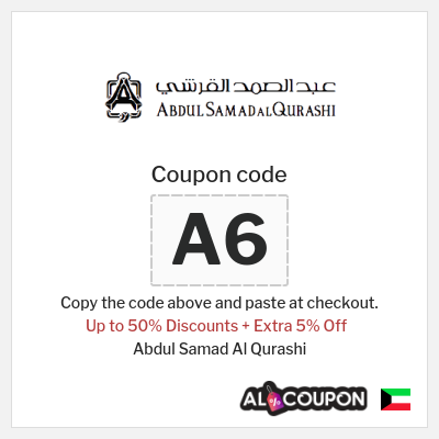 Coupon for Abdul Samad Al Qurashi (A6) Up to 50% Discounts + Extra 5% Off