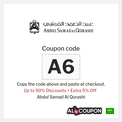 Coupon for Abdul Samad Al Qurashi (A6) Up to 50% Discounts + Extra 5% Off