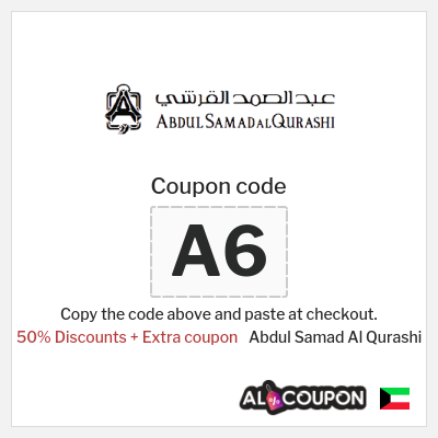 Coupon for Abdul Samad Al Qurashi (A6) 50% Discounts + Extra coupon