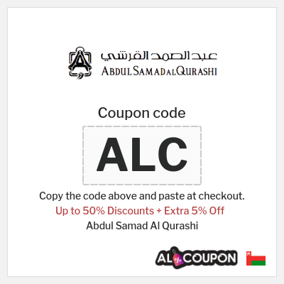 Coupon for Abdul Samad Al Qurashi (ALC) Up to 50% Discounts + Extra 5% Off