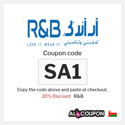 Coupon for R&B (SA1) 20% Discount