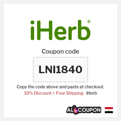 Coupon for iHerb (LNI1840) 10% Discount + Free Shipping