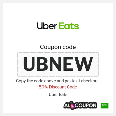 Coupon for Uber Eats (UBNEW) 50% Discount Code