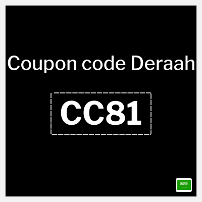 Coupon for Deraah (CC81) 50% Off + 5% Coupon