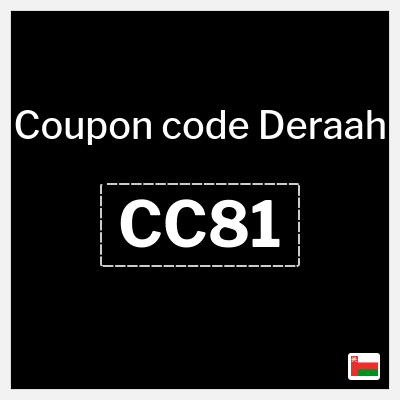 Coupon for Deraah (CC81) 50% Off + 5% Coupon