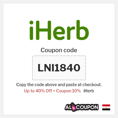 Coupon for iHerb (LNI1840) Up to 40% Off + Coupon 10%