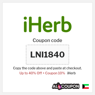 Coupon for iHerb (LNI1840) Up to 40% Off + Coupon 10%