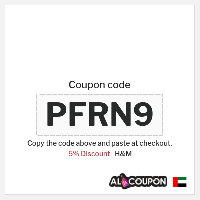H&M Coupon (PFRN9) H&M Coupon Code UAE