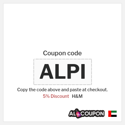 H&M Coupon (ALPI) H&M Coupon Code UAE