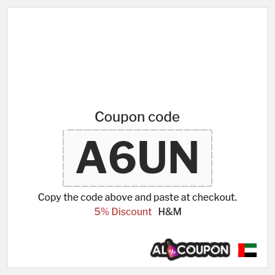 H&M Coupon (A6UN) H&M Coupon Code UAE