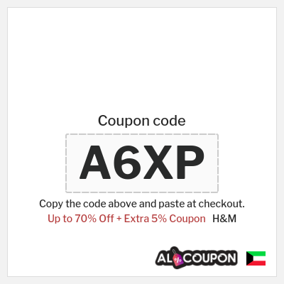 Coupon for H&M (A99U) Up to 70% Off + Extra 5% Coupon
