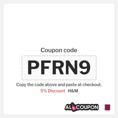 H&M Coupon (PFRN9) H&M Coupon Code Qatar