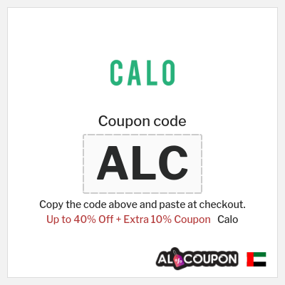 Coupon for Calo (ALC) 10% Off + Extra Discount 
