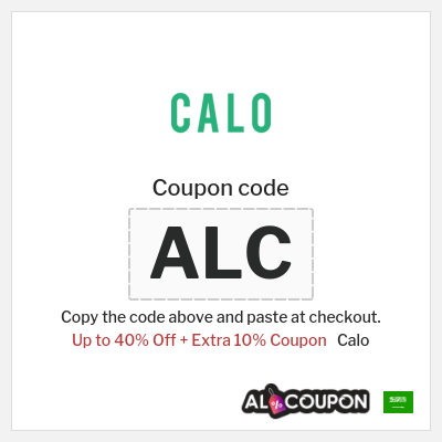 Coupon for Calo (ALC) Up to 40% Off + Extra 10% Coupon 